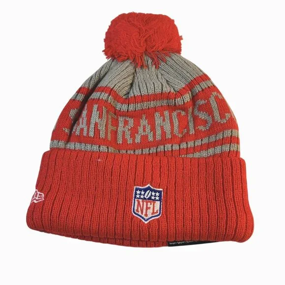 San Francisco 49er’s New Era Winter Knit Hat Beanie Fleece Lined One Size NWT. - Picture 2 of 9